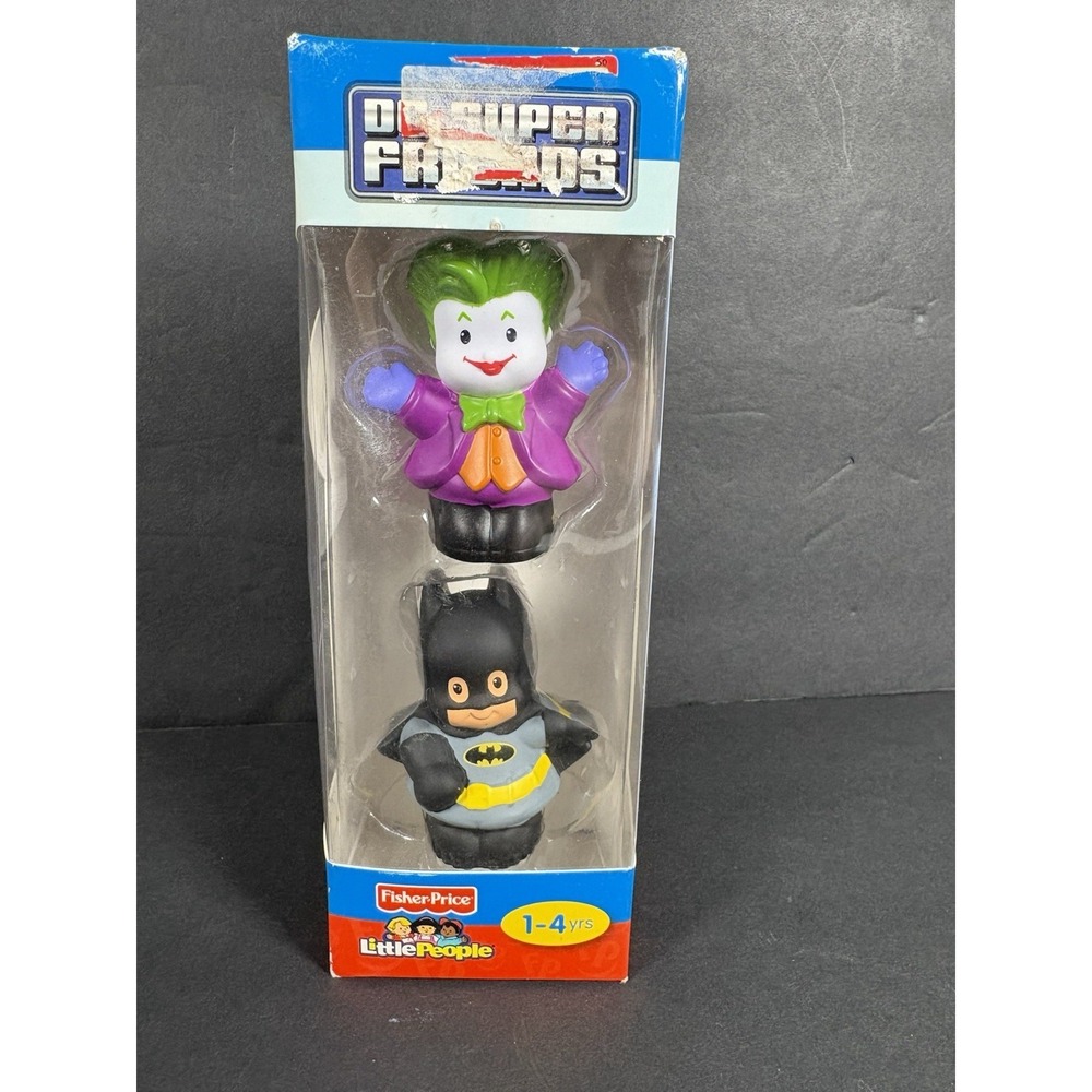 Fisher Price Little People DC Super Friends Batman Joker Figure Set NIB